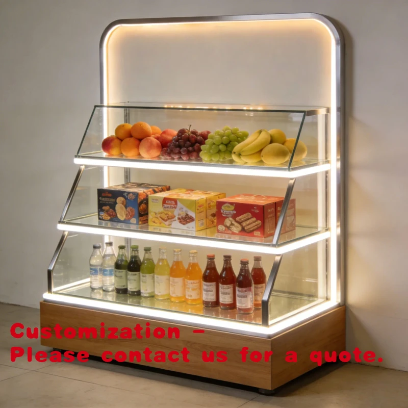 custom.Custom Retail Display Shelves and Display Cabinet with 3D Design Supermarket