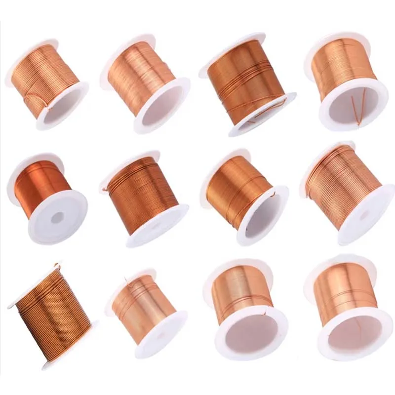 1pcs thickness 0.04~1.3mm copper wire, magnet wire, enameled copper winding wire, coil copper wiring, cable copper wire