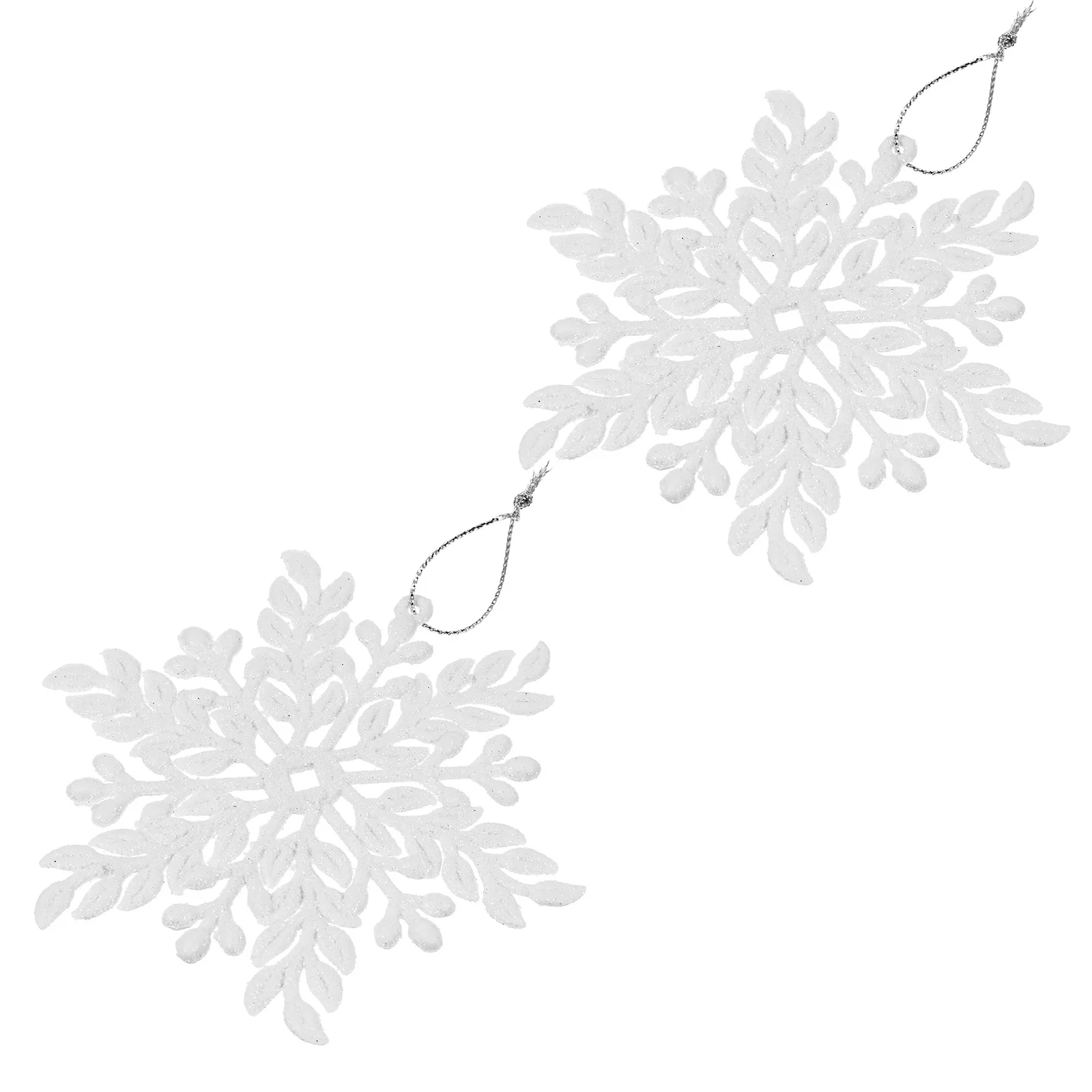 

2Pcs Snowflake Tree Pendant Lovely nament Home Hotel Xmas Xmas Tree Hanging naments Hanging DIY Christmas