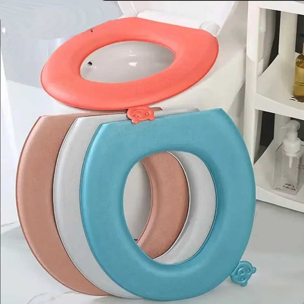 

EVA Handheld Lift Toilet Seat Cover Thickened Four Seasons Universal Toilet Seat Cushion Paste Type Toilet Cushion Accessories