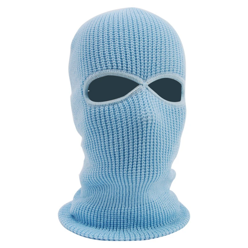 Full Face Masks Motorcycle Ski Windproof Winter Warm Hat 2 Holes Soft Comfortable Windproof Knit Hat Scarf Cover