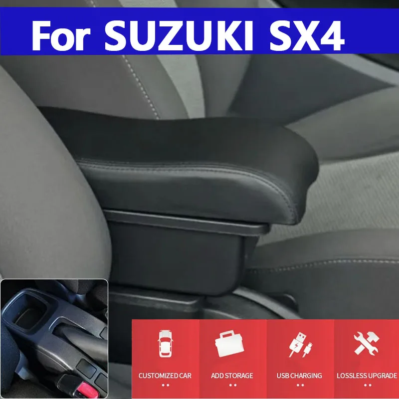 

For SUZUKI SX4 Armrest Interior Parts Car Armrest box Retrofit parts Storage box Car Accessories Interior details