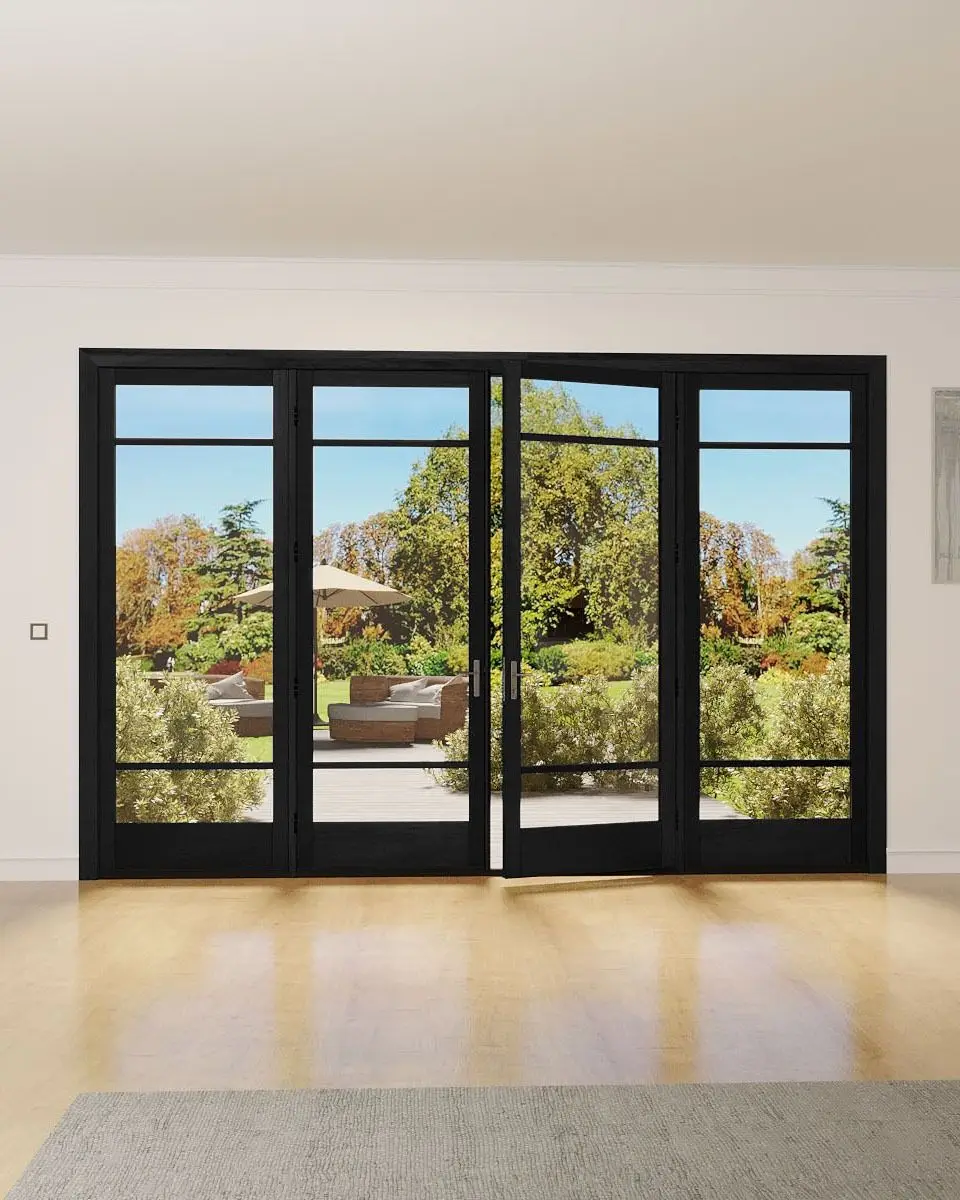 

Modern Double Glass Design French Doors Soundproof Energy Saving for Patio Bedroom Interior French Door with High Quality