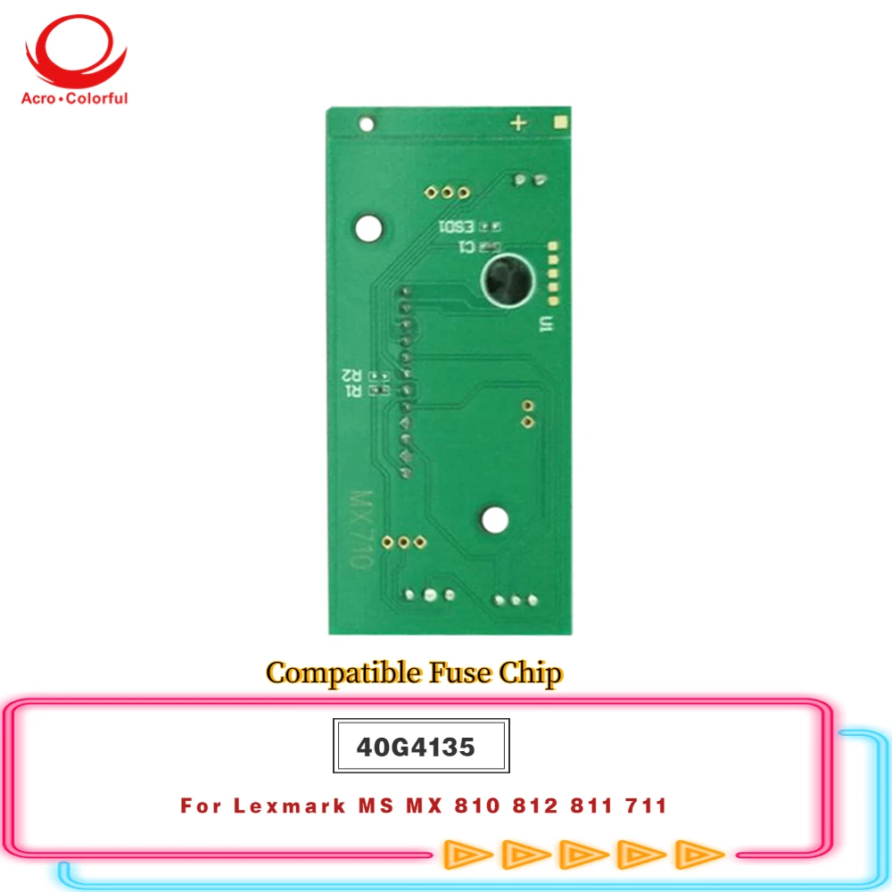 Chip de fusible Compatible con 200K 40G4135 para Lexmark MS MX 810 812 811 711 Chip de reinicio de impresora láser