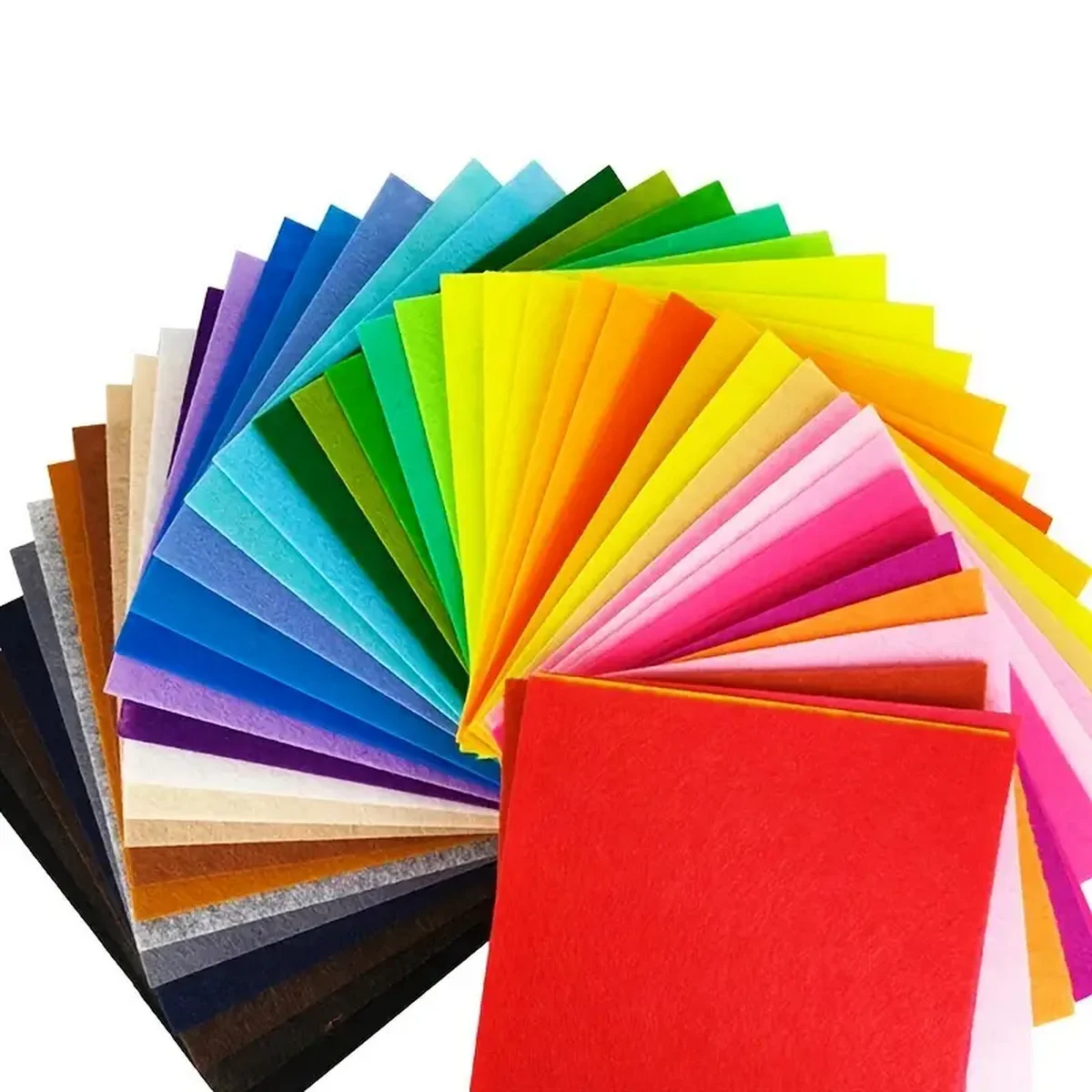 Tela de fieltro no tejida, paquete de tela de retales de costura para muñeca de álbum de recortes, hoja acolchada DIY, manualidades de costura, colores aleatorios