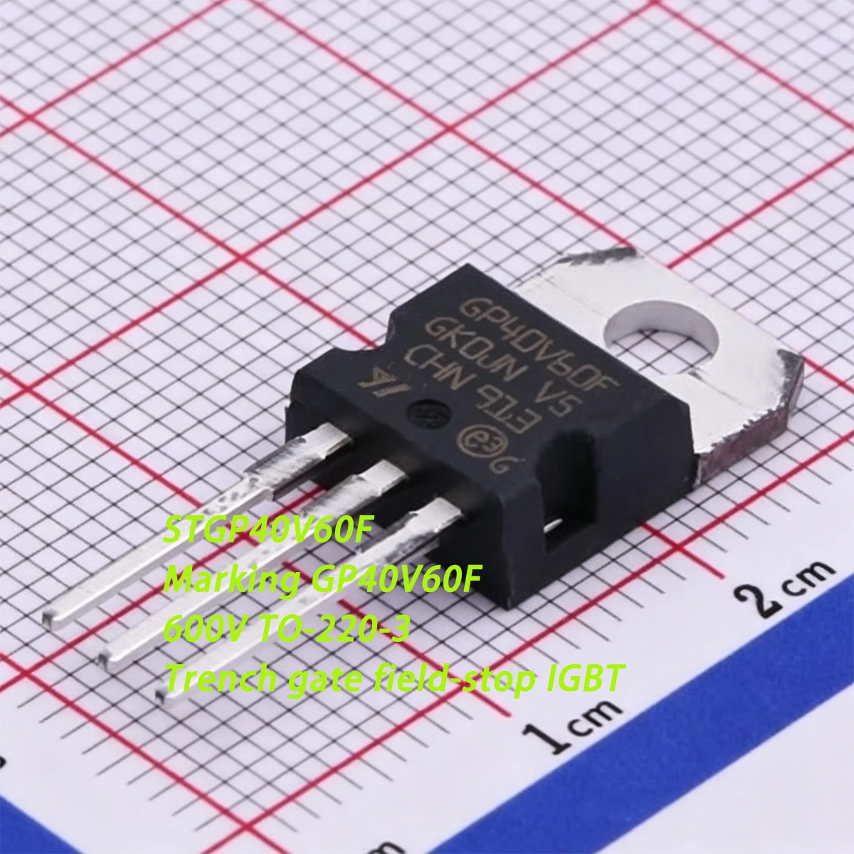 1PCS STGP40V60F Marking GP40V60F 600V TO220 40A 80A 160A 283W 62.5W NEW Original Trench gate field-stop IGBT Transistor GP40V60F