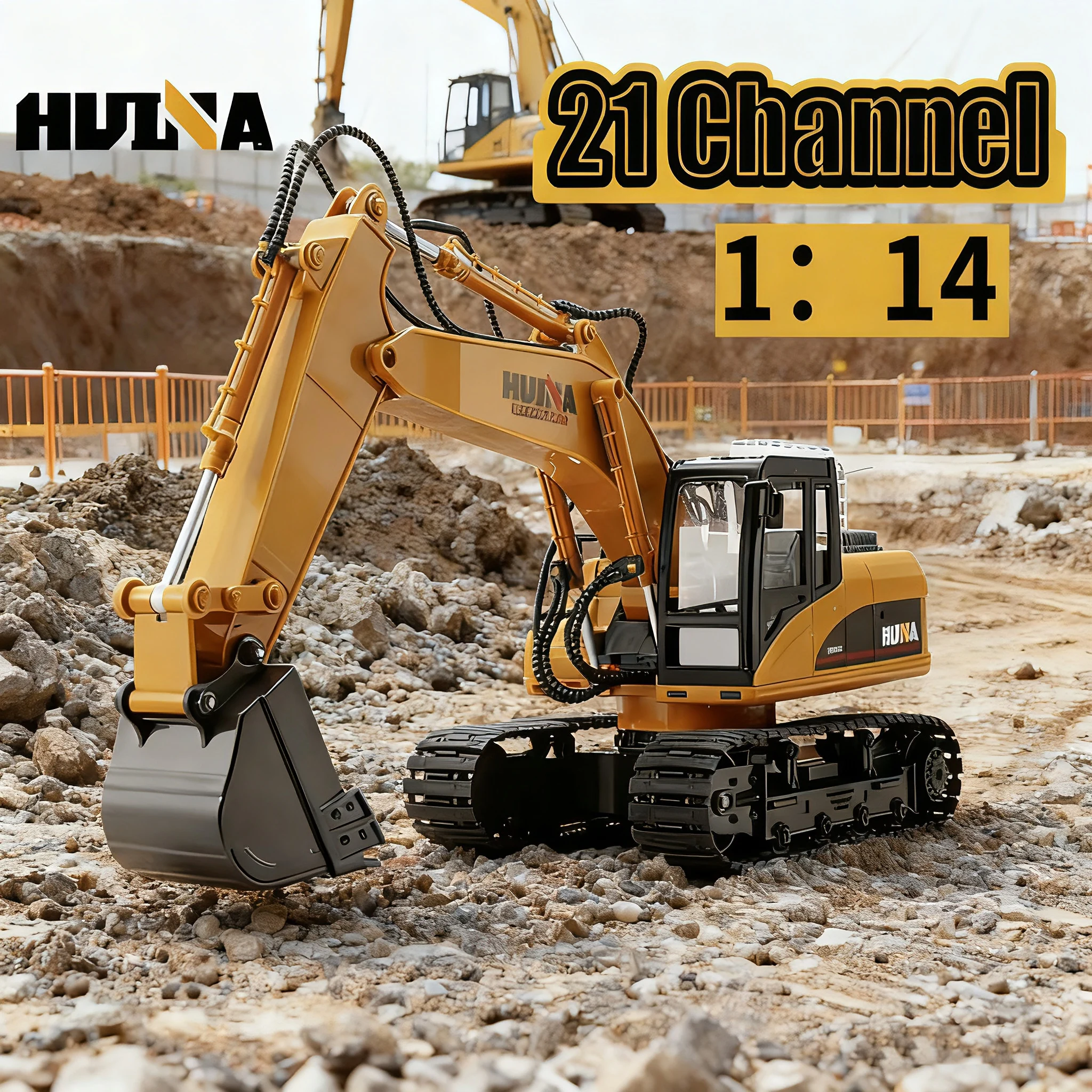 ホイナ550HD 1/14合金製15チャンネルリモコンショベルカー メタルバージョン 2.4Gワイヤレス大型建設車両ショベルカーおもちゃ