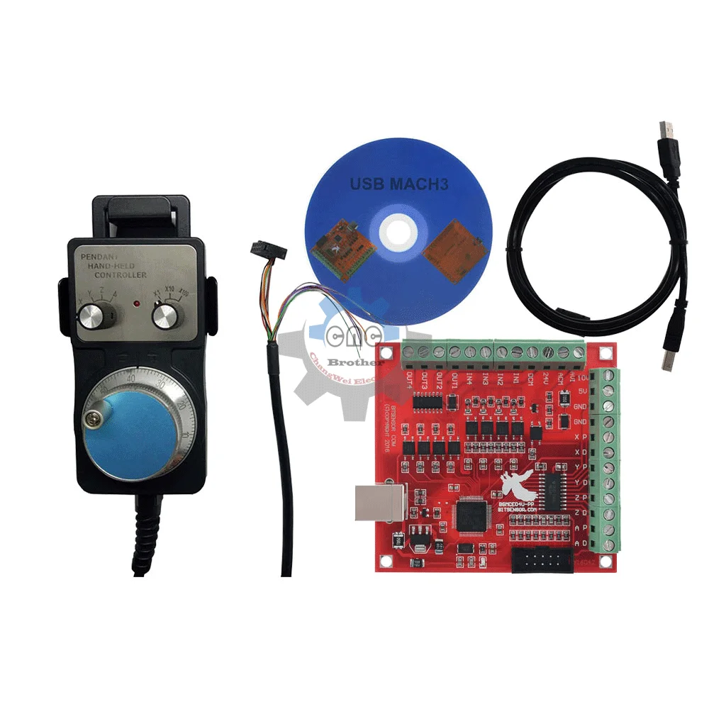 Motion Control Card para Madeira Máquina para Gravação Machin Interface Usb Eixos Mpg Mach3 100k Eixos