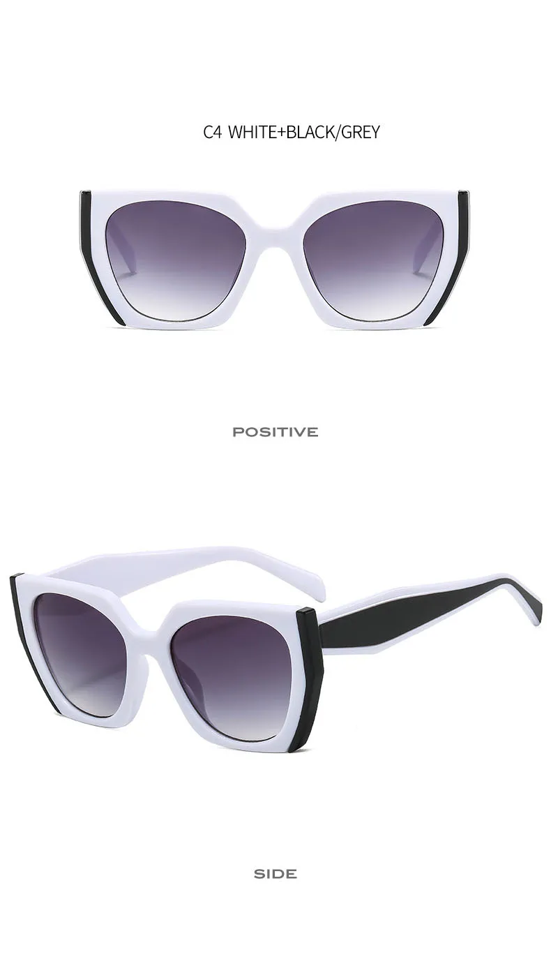 Luxus Marke frauen Sonnenbrille Mode Cat Eye Polygon Elegante Sonnenbrille Damen Vintage Brillen UV400 – Detail 12