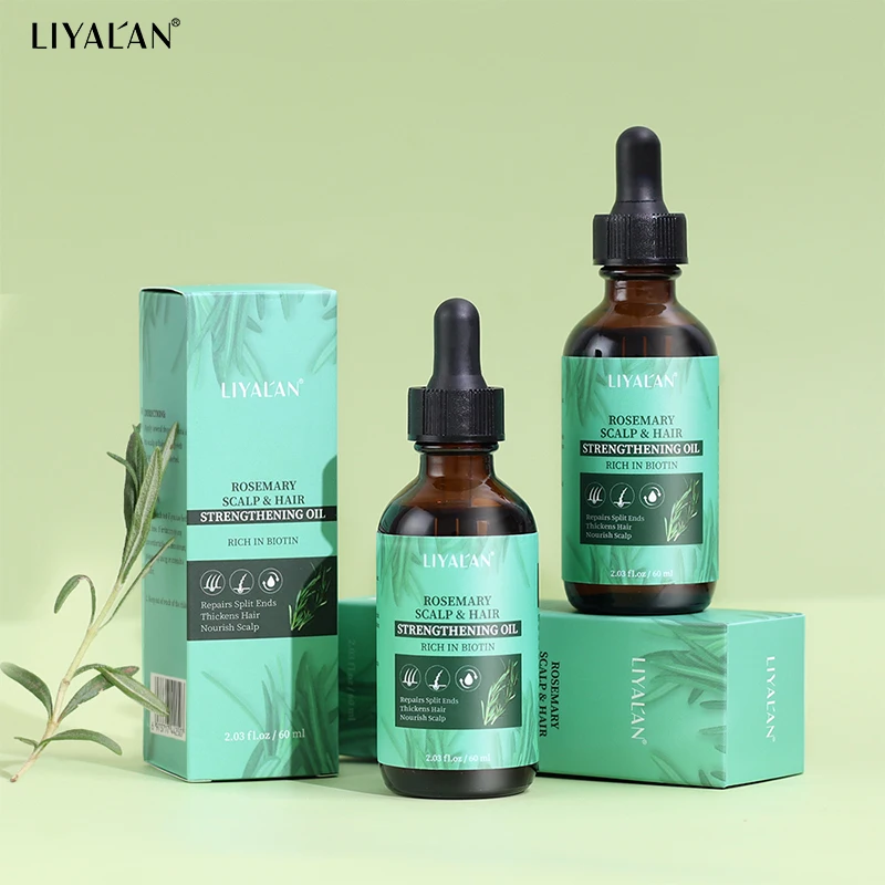 Mint Rosemary Strengthening Oil Hair Care Thicken Repair Split Ends Dry Damaged Hair Nourish Scalp Revitalizer Eyelashes Eyebrow