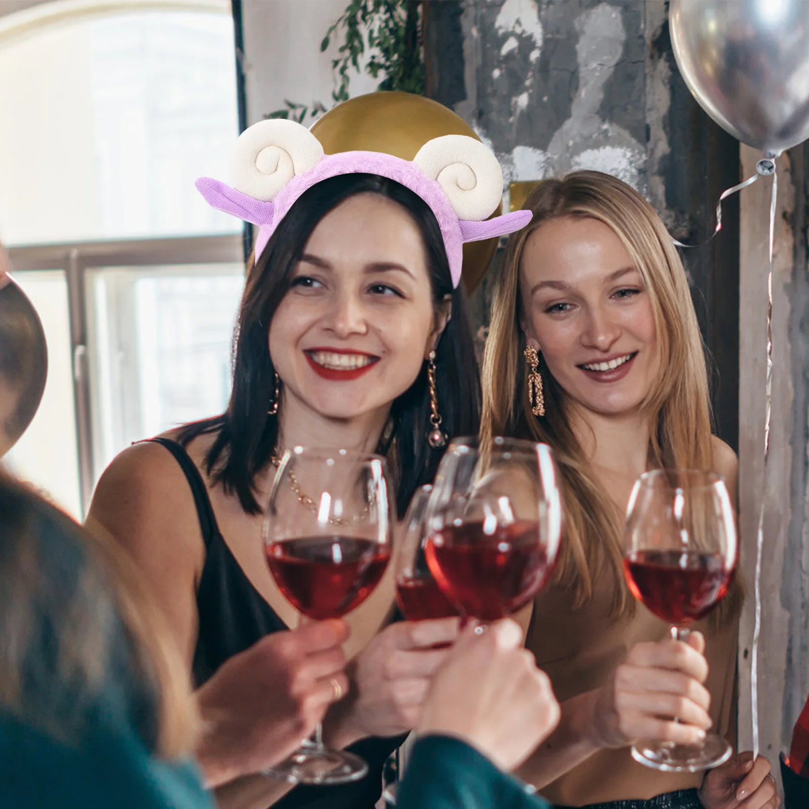 

Повязка на голову из овечьего рога, стильная и удобная, для дня рождения, маскарада, аксессуар для волос своими руками, очаровательный головной убор