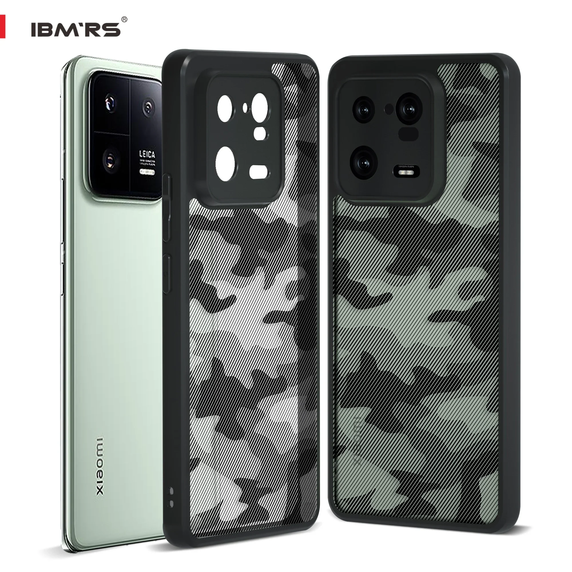 

for Xiaomi 13 Pro Case Camo Military-Grade [Anti-Fingerprint], Hard PC Back + Soft TPU Bumper [Drop Protection] Phone Cover