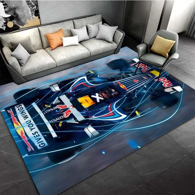 Formula One F1 Racing Car Formula 1 Area Rugs for Living Room Bedroom Decoration Rug Children Play Room Mats Anti-slip Carpets