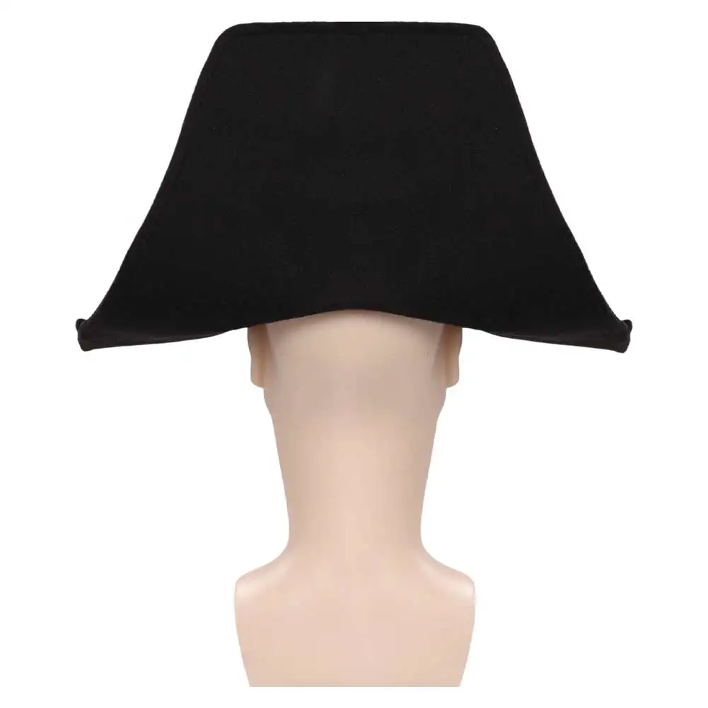 Fantasia napoleão bicorn chapéu para homens almirante francês capitães boné filme tv palco cosplay acessórios de fantasia homem fantasia prop