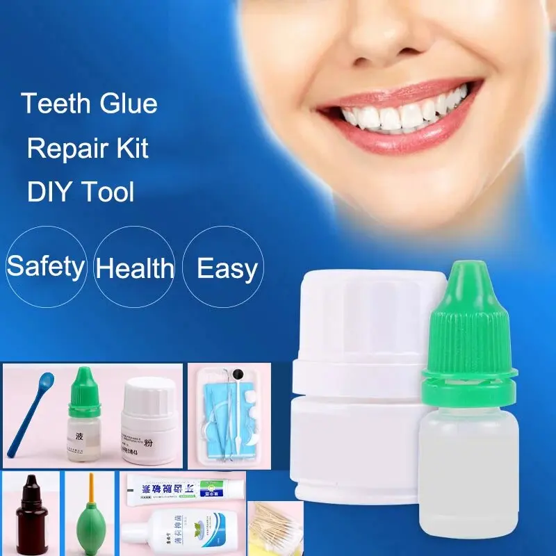 Pegamento de porcelana fuerte para dientes, adhesivo para dentaduras dentales, perforaciones orales, lesiones en la cavidad, curado, resina, cemento, gemas, sellador de relleno