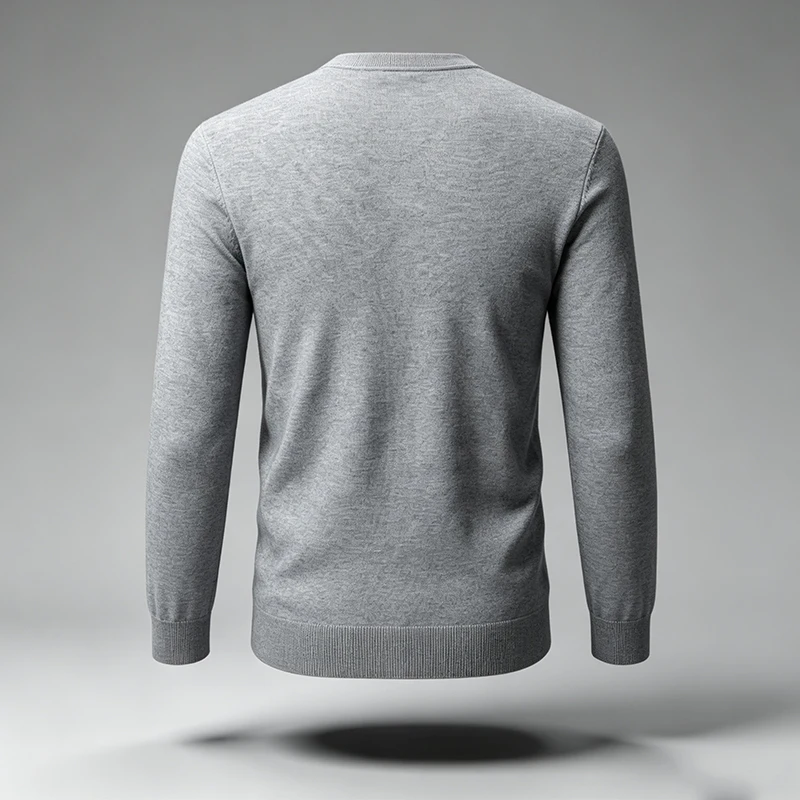 Herren V-Ausschnitt Strickpullover, einfarbig, langärmelig, Slim Fit, weich, warm, Strickoberteil, Basic, lässig, für den Alltag, Büro, Herrenpullover – Detail 8