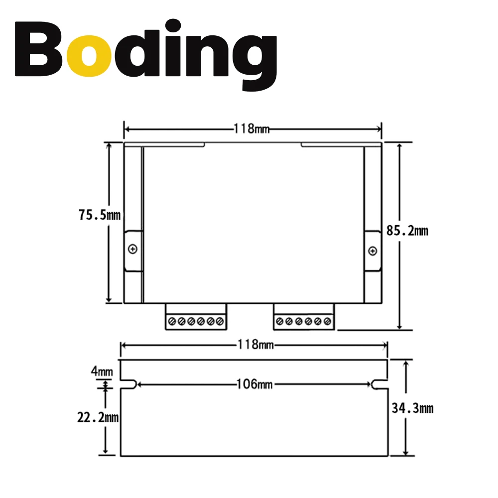 BODING 2Phase Digital Stepper Motor Driver DM542 2H 20-50VDC Match With Nema23 Nema34 Stepper Motor for CNC Engraving Machine