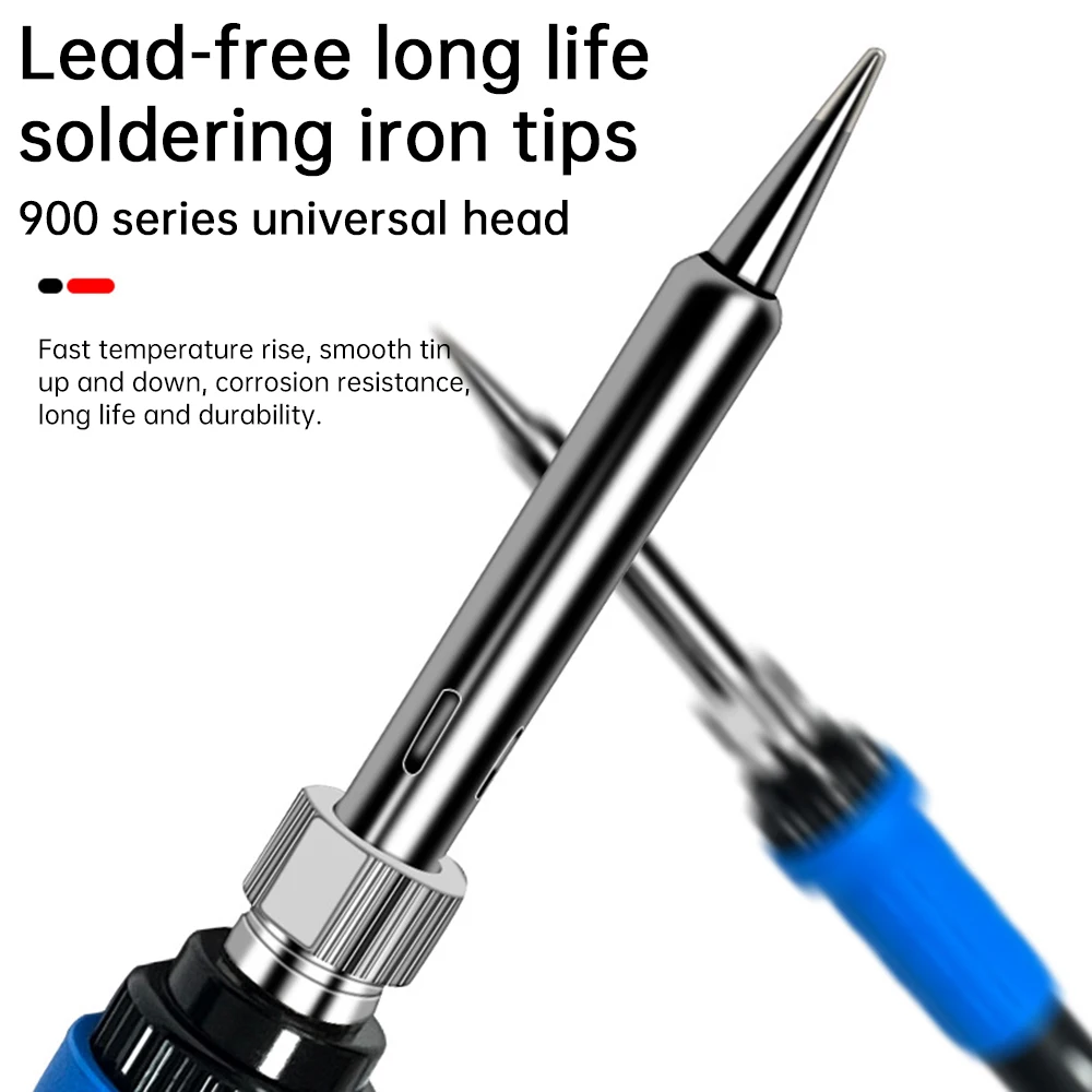 60W Electric Soldering Iron Kit With Temperature Control 200-450℃ Fast Heating Ceramic Core for Circuit Board Welding