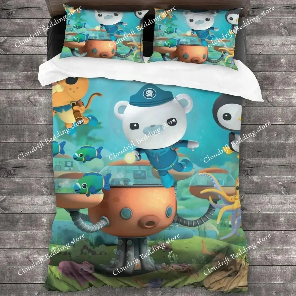 Cartoon The Octonauts Duvet Cover Pillowcase Barnacles Bedding Set Adult Boy Girl Bedroom Decoration Gift Single Double Size026 6