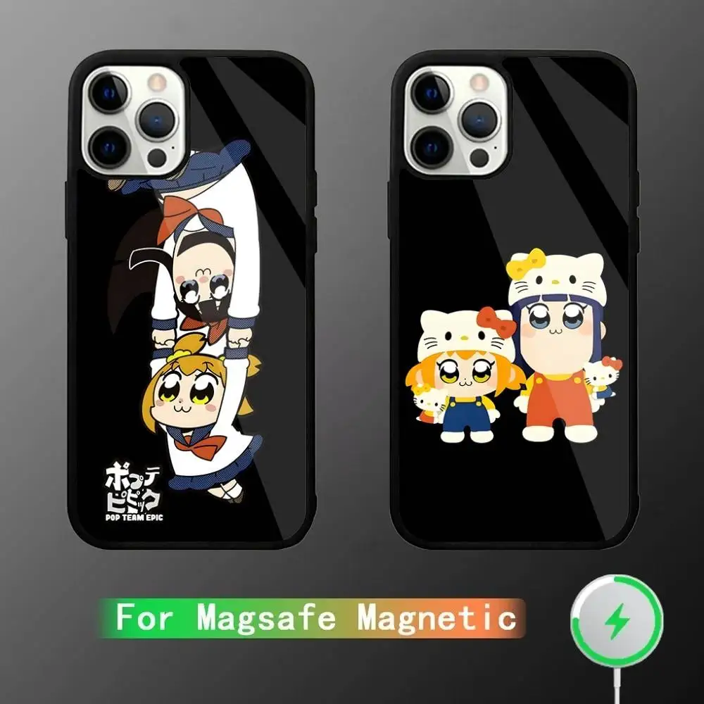 

Pop Team Epic Phone Case For iPhone 16,15,14,13,12,11,Plus,Pro,Max Mini Magsafe Magnetic Wireless Charging