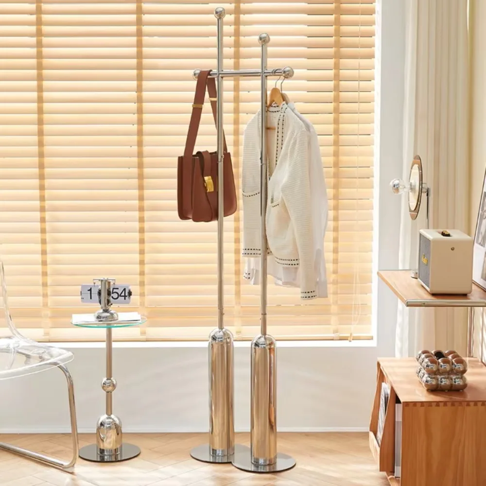 Hot Sale Simple Design Factory Price Standing Floor Stainless Steel Metal Easy Assembly Garment Hat Coat Cloth Hanger Rack