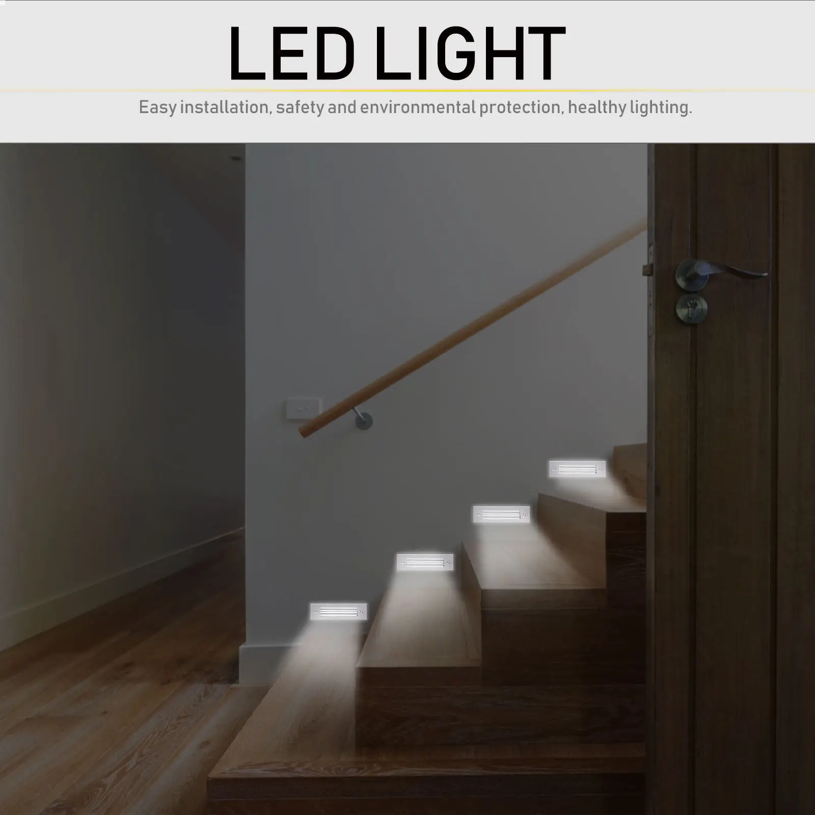 

Светодиодный мини-светильник для ступеней из нержавеющей стали, уличный встраиваемый настенный светильник для сада, лестничный светильник с защитой IP