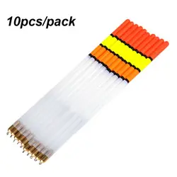 10Pcs/Set 2.0/3.0g Plastic Vertical Buoy Fishing Float Clear Waggler Floating Stem Tubes Kits Flotteur Buoy Tackle Accessories