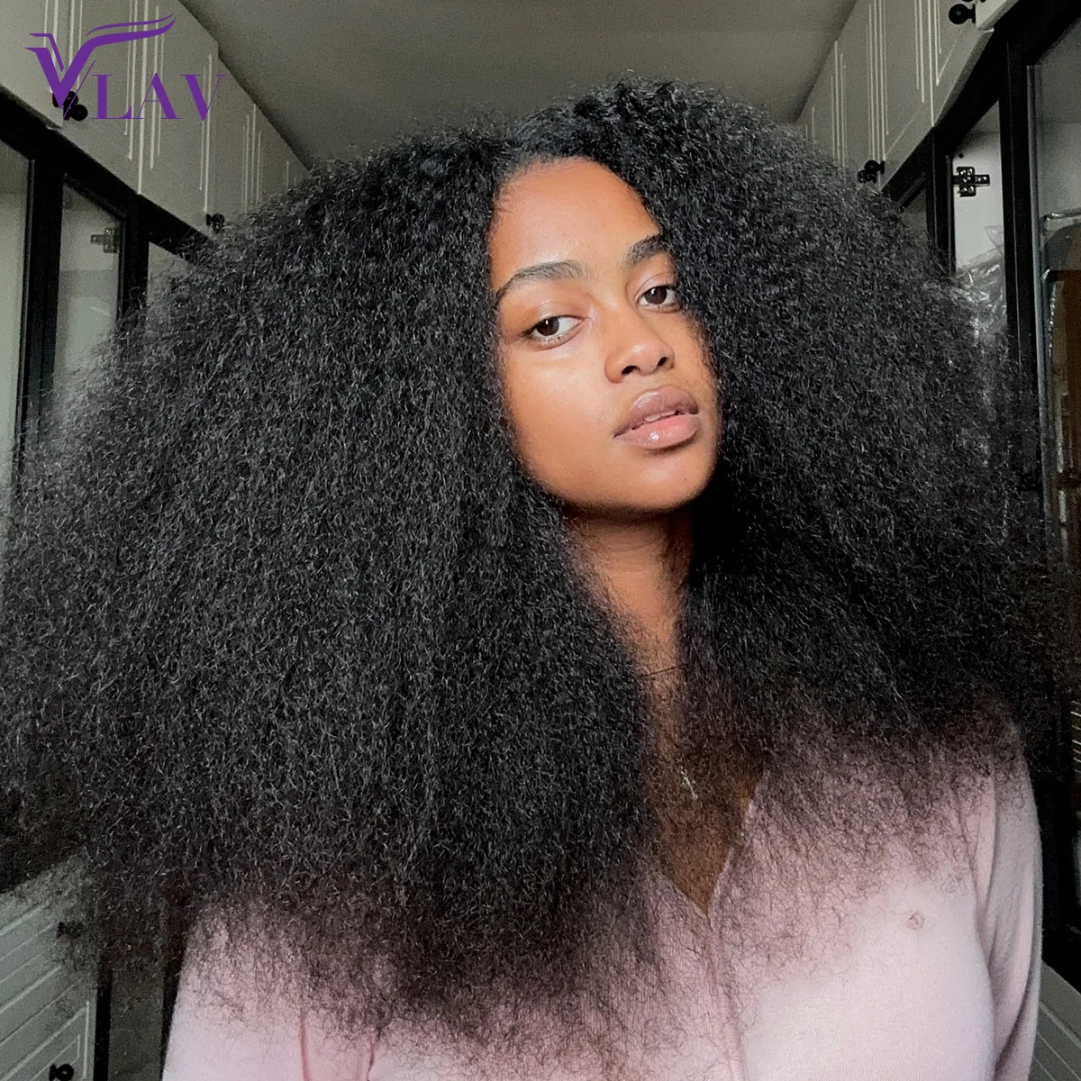 400 Density Human Hair Wigs Afro Kinky Curly Glueless Wigs 360/13×6/13×4 HD Transparent Lace Frontal Wigs Preplucked For Women