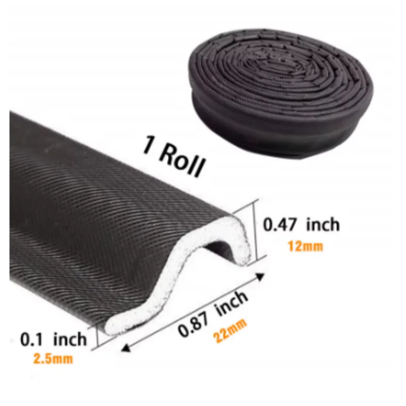 New 40M Acustic Foam Window Sealing Strip for Casement Window Seal Soundproof Foam S Weather Stripping Door Seal Gap Filler Tape