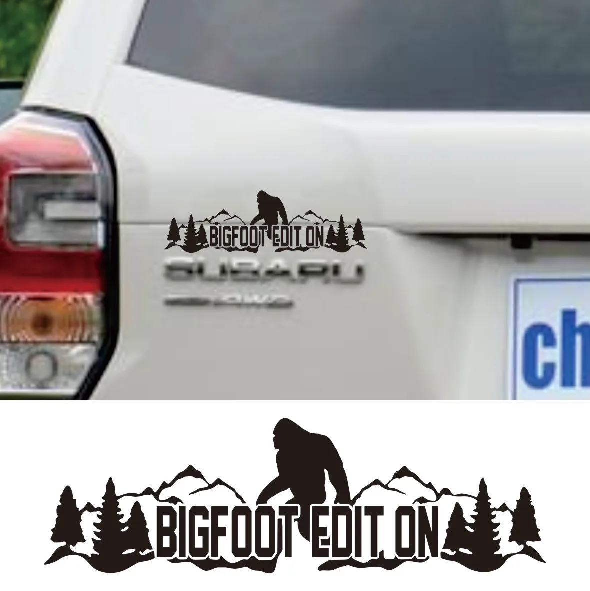 Bigfoot Edition Sub Cross Vinyl Car Stickers Funny Waterproof Emblem Decor Decals Accessories For Subaru Crosstrek Forester