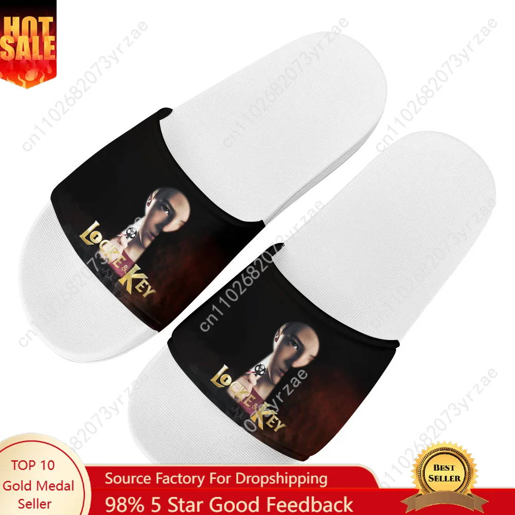 

Сандалии Locke & Key, домашние тапочки, водная обувь, мужские и женские подростковые модные туфли для ванной комнаты, пляжа, бассейна, тапочки на заказ