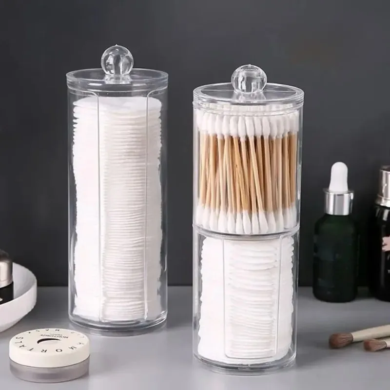 1 Stück Acryl-Wattestäbchen-Organizer, Kosmetik-Aufbewahrungsbox, tragbarer Make-up-Wattestäbchenhalter, Aufbewahrungsbehälter