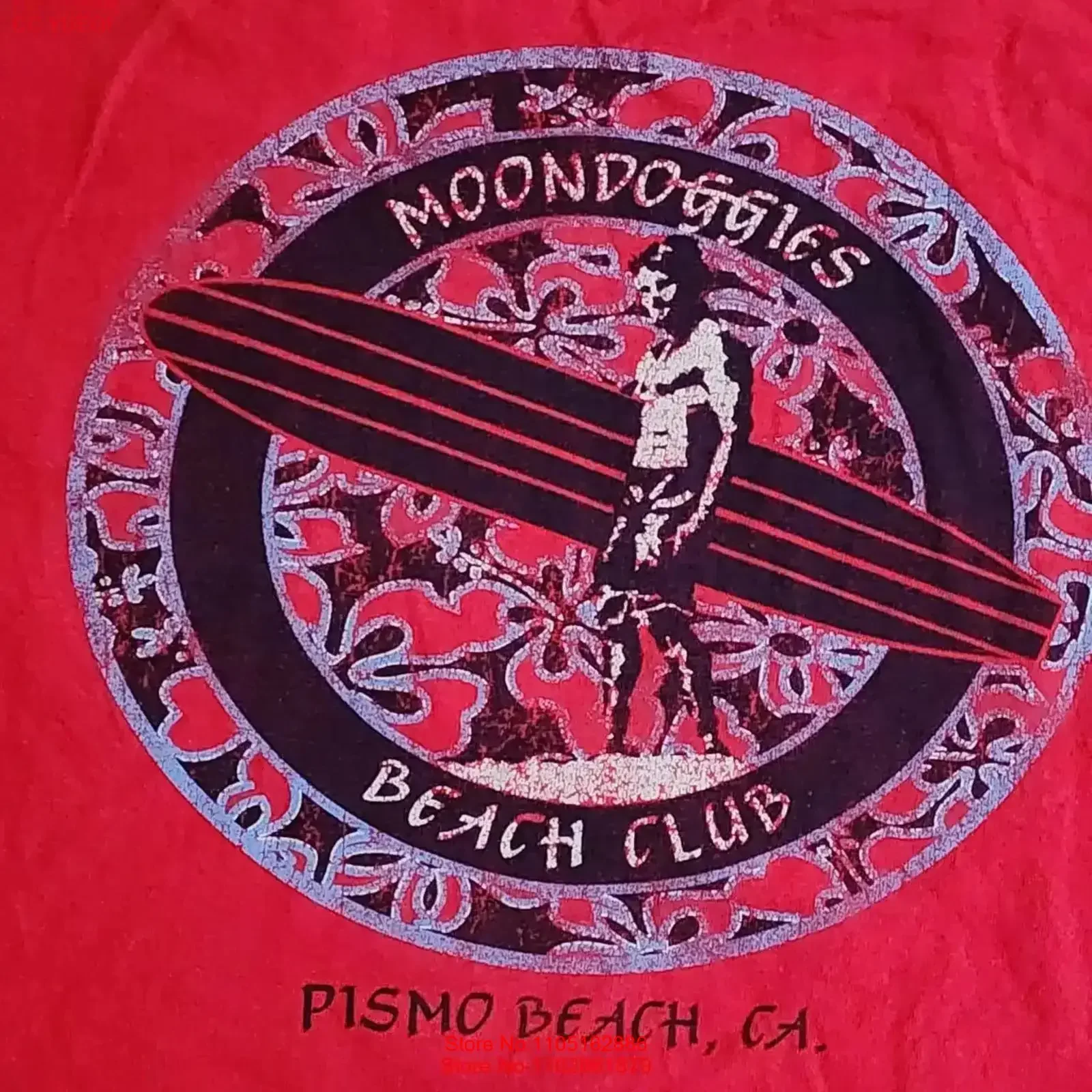 

Moondoggies Beach Club T Shirt Sz XL Pismo California Surfing vintage Washed streetwear Slightly Comfortable Stylish vintage