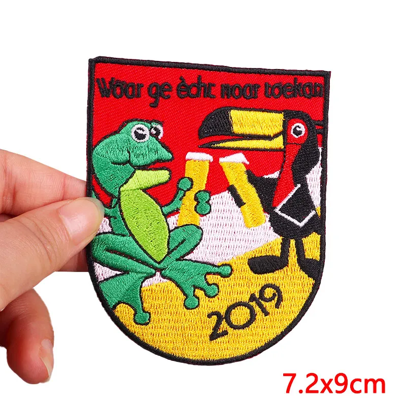 2025 New Oeteldonk Emblem Embroidery Patches On Clothes Netherland Carnival Patch Iron On Patches For Clothing Sticker Badge DIY