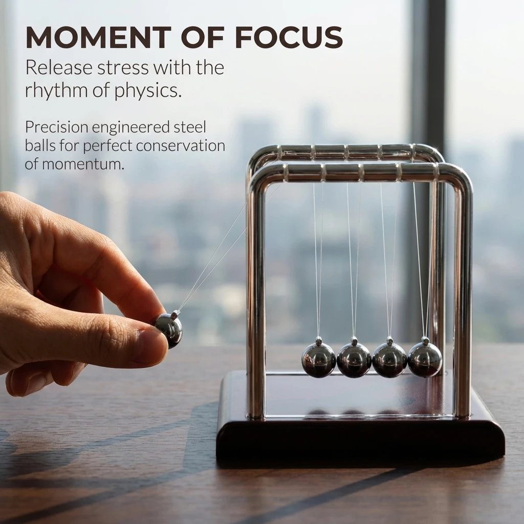 뉴턴 크래들 밸런스 펜듈럼 볼 물리학 과학 장난감 가정 - Newton Cradle Large 리뷰 및 가격
