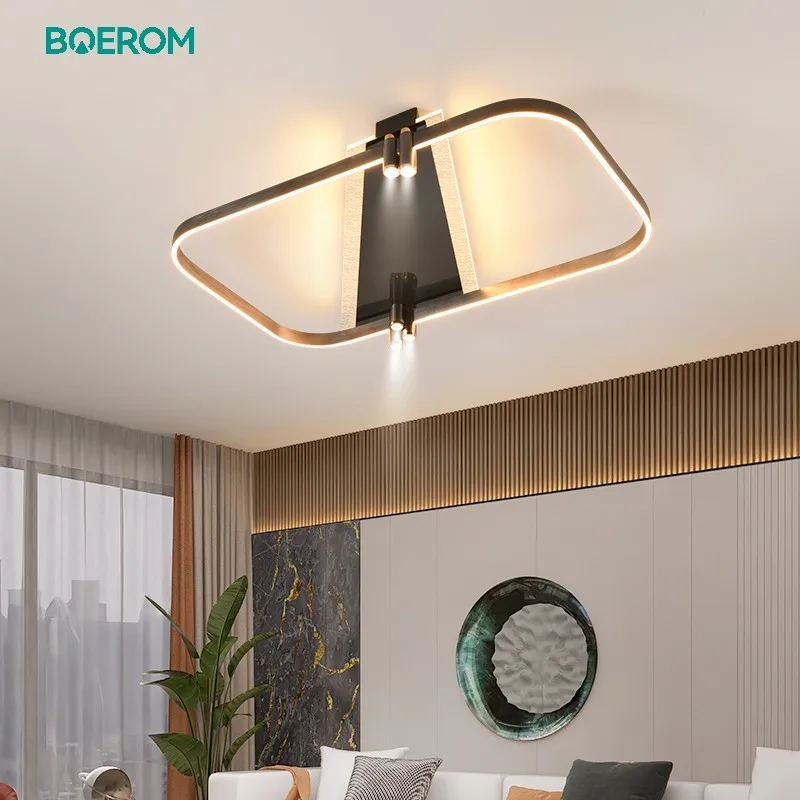 

Indoor Acrylic LED Square Ceiling Light Fixture Remote Control Living Room LED Lamps Lighting Surface Mounted for Bedroom