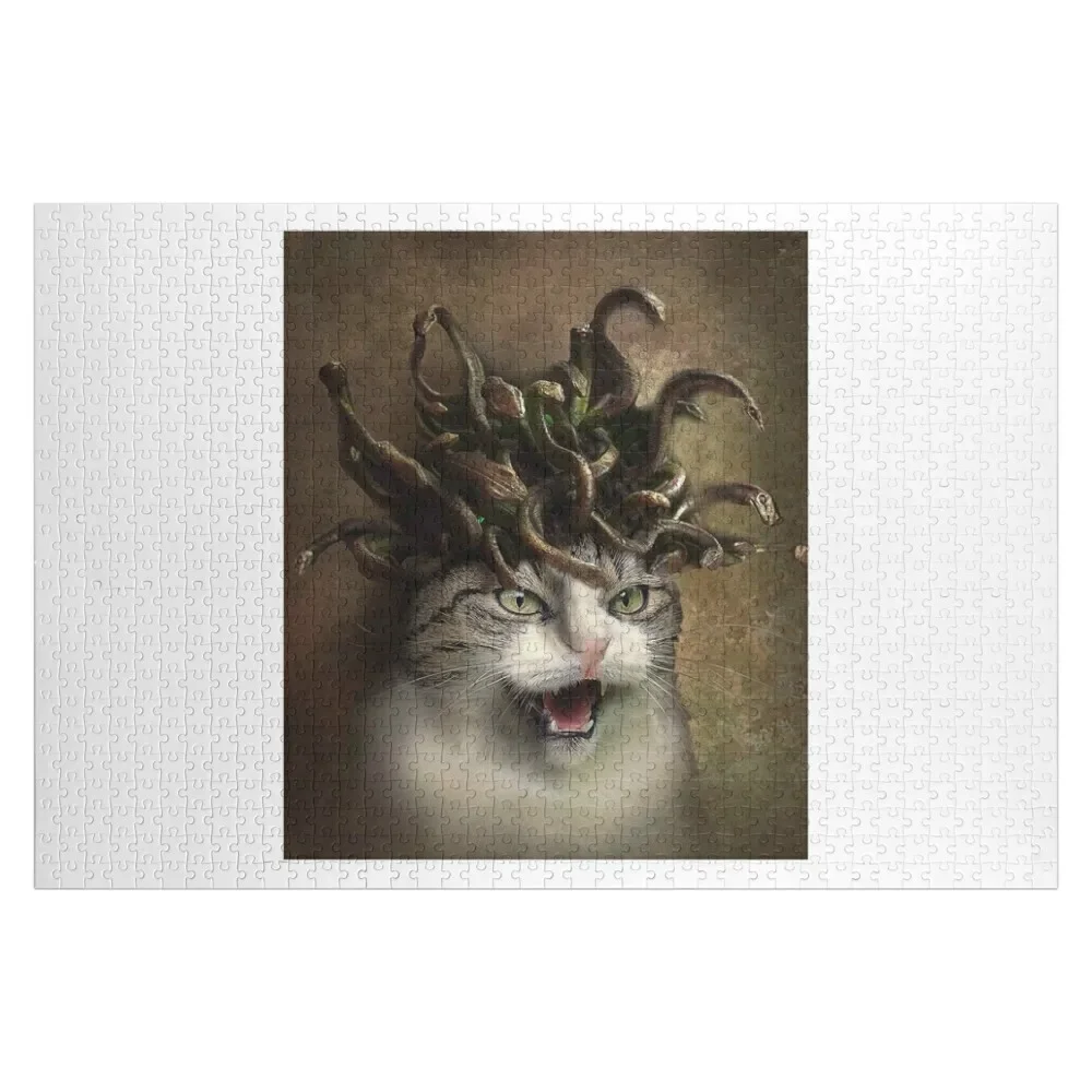 

Evil Catdusa Medusa Cat Jigsaw Puzzle Personalised Jigsaw Custom Wooden Gift Puzzle