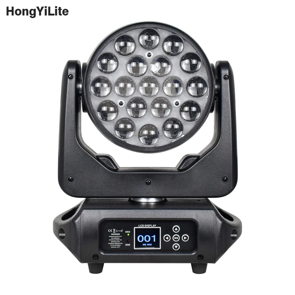 Imagem -02 - Alto Brilho Clássico Lrye Zoom Lavagem Cabeça Movendo Dmx Luz 19x15w Rgbw Disco Led Beam Boa Qualidade para dj Party Show Event