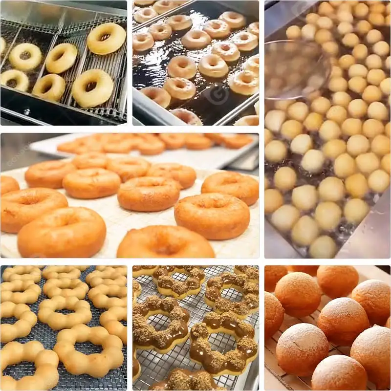FOODLINE Office Cafe Doughnut Maker Dustproof Control Panel 24h Unattended Continuous Dessert Production Gear