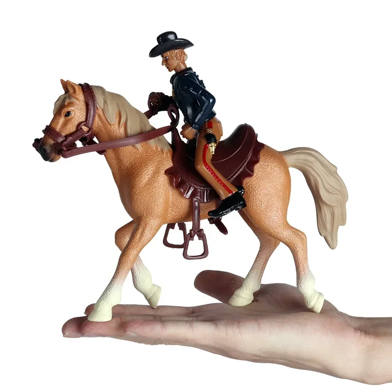 Simulation Animal Horse Racing Riding Horse Action Figures Knight House Figurine Maxima Decor Toys Rider Educational Model Gifts