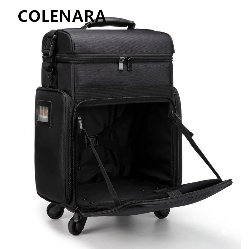 

COLENARA Detachable Cosmetic Case Large Capacity Oxford Cloth Beauty Manicure Toolbox Foldable Makeup Bag Large Capacity Luggage