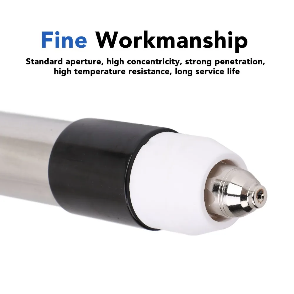 3pcs Stainless Steel Plasma Cut Torch Head 1in Cutting Thickness Straight Handle Plasma Cutter Torch Head P80 10A-80A