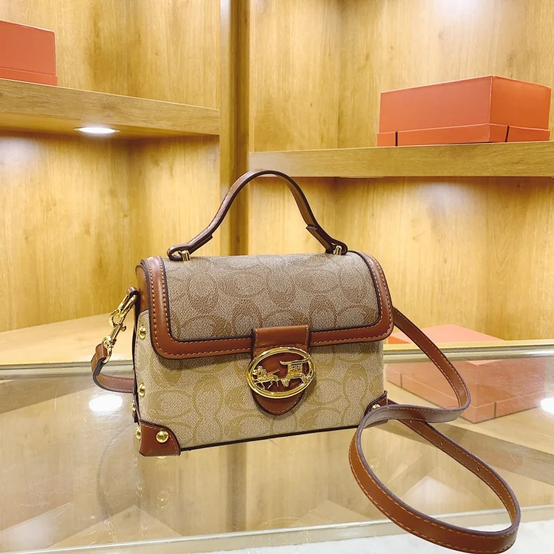 

Новая минималистичная и модная маленькая сумочка, женская сумка контрастного цвета, высококачественная сумка через плечо для переноски, портативная сумка-коробка