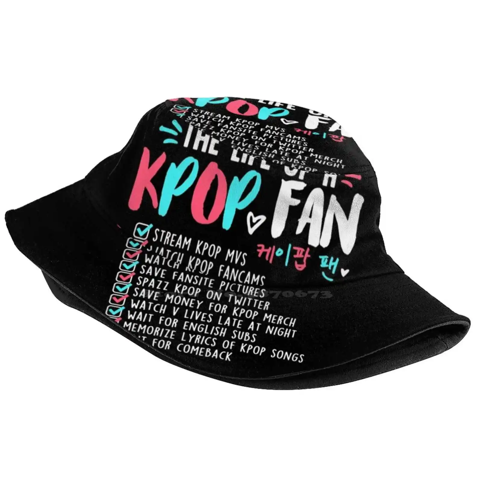 The Life Of A Kpop Fan Sun Cap Fisherman Hat Bucket Hats Kpop Korean K Pop 2Ne1 Monsta X Snsd Girls Generation Sistar Twice