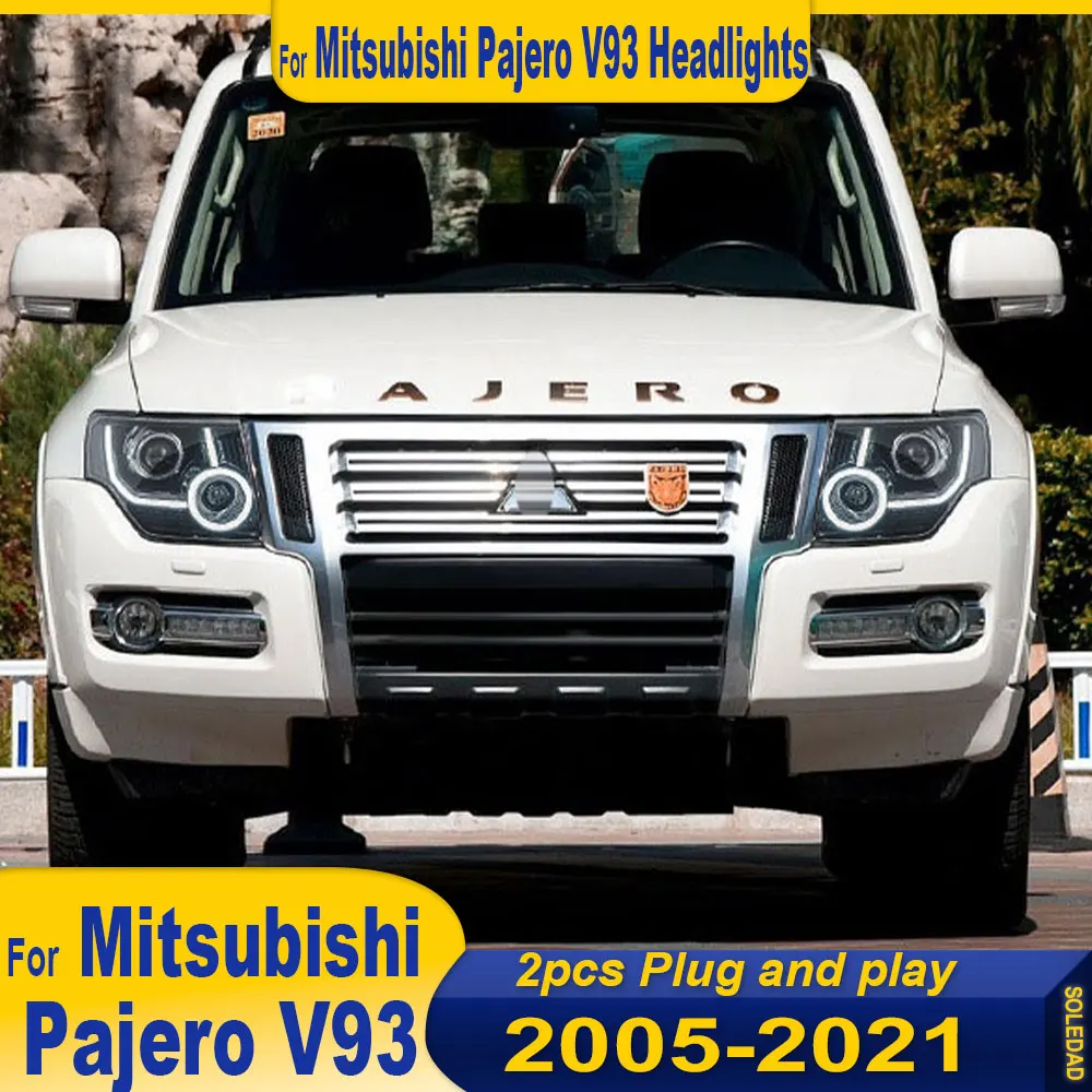 

Car headlight for Pajero V93 2005-2021 Modified headlight assembly V87 modified LED day running light flow turn signal V97