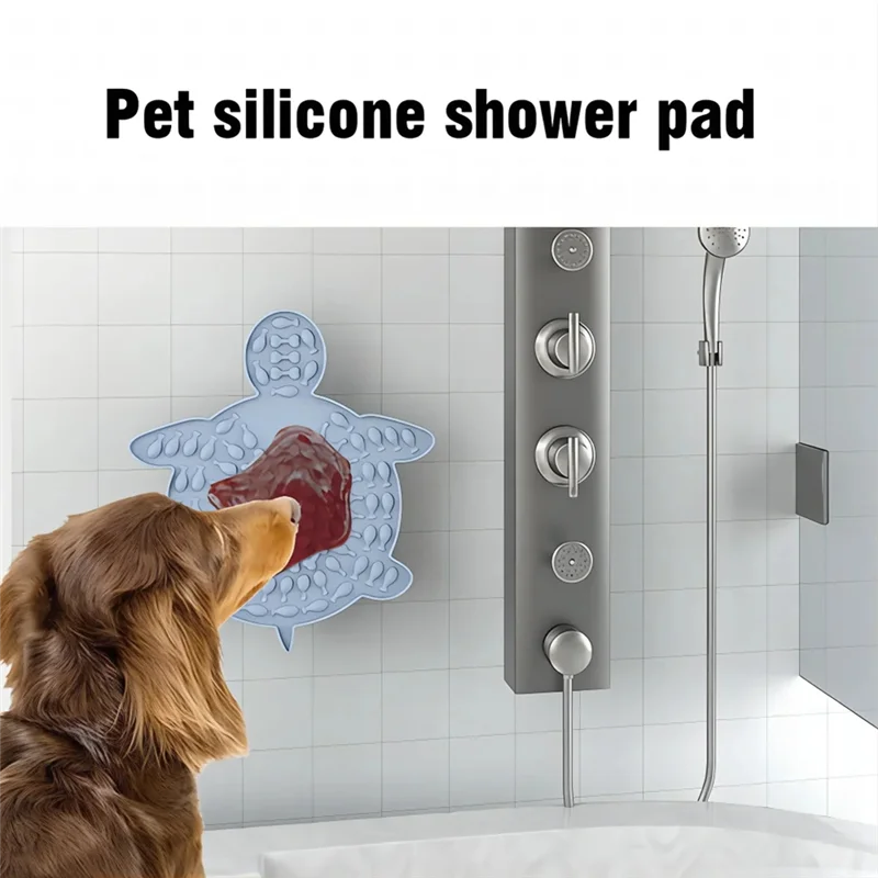 AK25-4PCS almohadillas de silicona para lamer perros, discos de comida lenta para mascotas, distracción de baño para perros, ventosas de silicona para perros, protector de alimentos