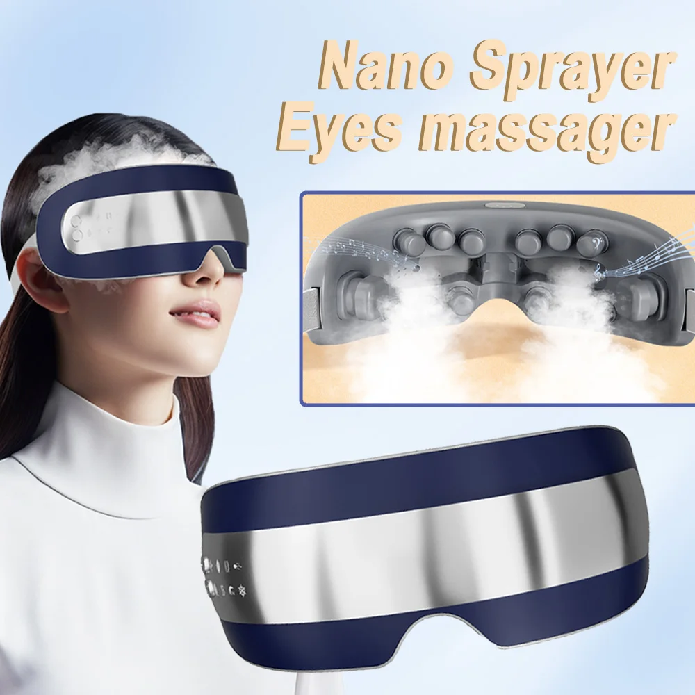 Electric Vibration Eye Massager Eye Relax With Music Device Heated Eye Mask Wireless Relieve Eye Strain Relief Sleeping Mask