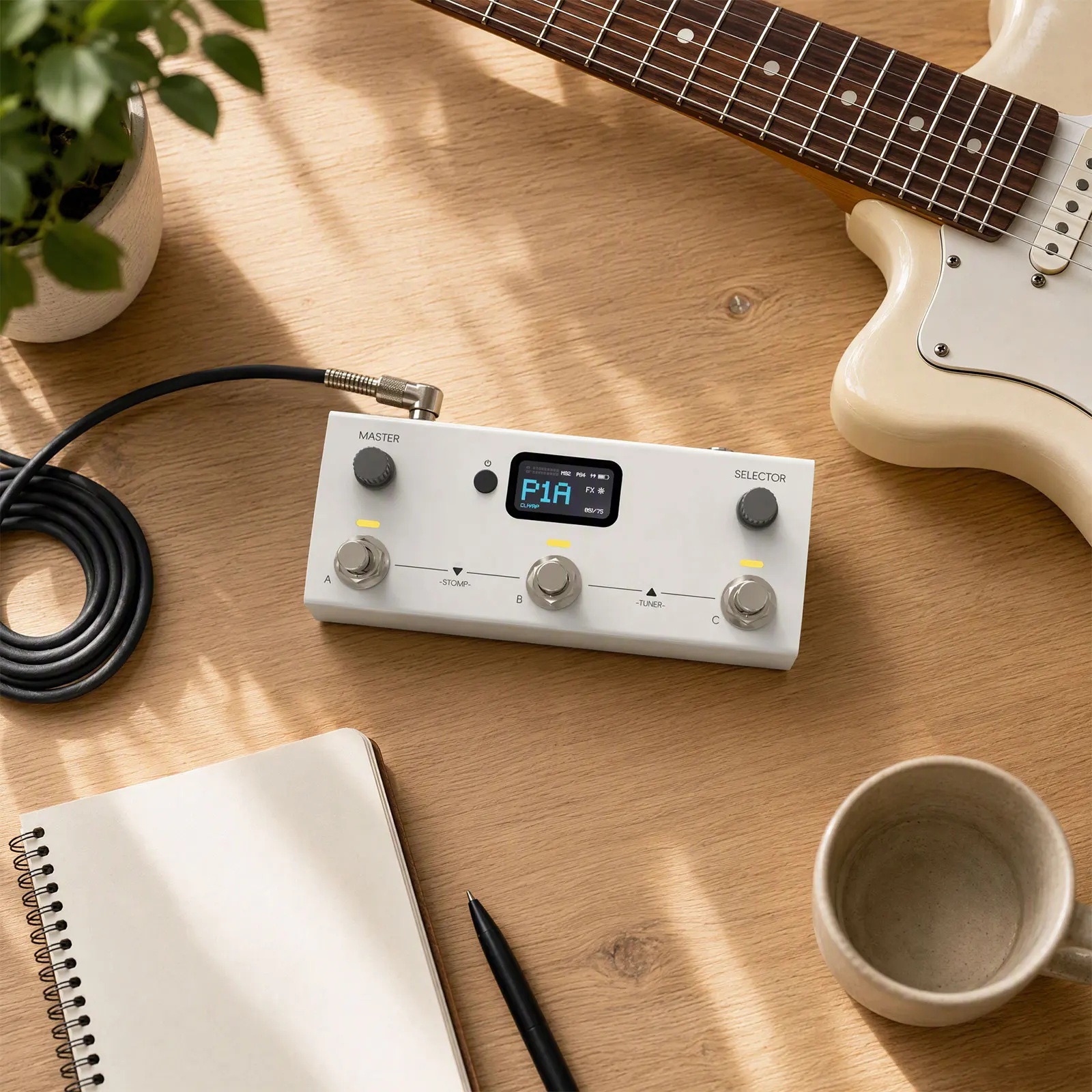 LIVTRA MOSAIC Guitar Multi Effects Processor 8+1 FX NAM Pro IR 75 Presets USB Audio Interface