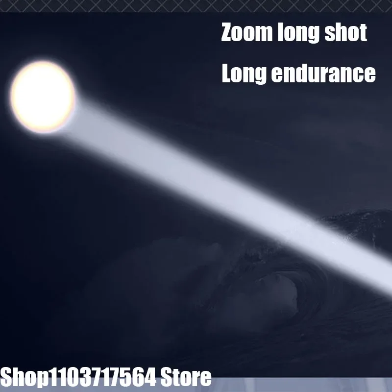 

High Power Led Flashlights Long Shot Zoom Super Bright Flashlight Led USB Rechargeable Very Strong Led Flashlight For Camping