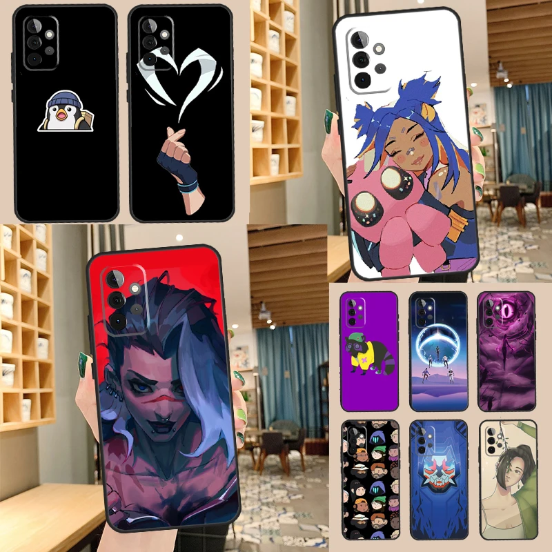 삼성 갤럭시용 만화 발로란트 케이스, A14, A34, A54, A53, A33, A13, A12, A22, A32, A52, A72, A51, A71, A52S 커버